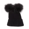 Ebeveyn-çocuk Örme Yün Şapka Kış Örme Katı Renk Şapka Sıcak Yumuşak Örme Şapka Açık Hımbıl Caps RRA1683