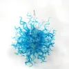 Morden Blue Usta Blown Glass żyrandol dekoracja sztuki Murano Crystal wisiorki do dekoracji ślubnej