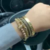 3pcsset oro di lusso cz craona fascino perline braccialetti macrame fatti a mano bracciali bracciali per uomo accessori per gioielli J191673193681
