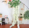 Nieuwe 165 cm lange elegante wisteria rotan kunstmatige zijden hydrangea hortensia bloemen voor bruiloft centerpieces decoraties thuis ornament 000