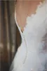 Vintage Wedding Dresses Plugging Neck Lace Country Wedding Dresses Sleeve Low Back Button Tulle Tea length Wedding Dress Bohemian