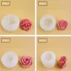 Grande taille silicone moule savon bougie fondant faisant moule 3D Rose fleur forme bricolage Gadget pâtisserie gâteau décoration outil de cuisson