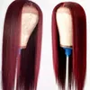 150density perruques de dentelle transparentes personnalisées colorées gris / rose / 350 / violet perruque avant de lacet brésiliens droites perruques de cheveux humains pour les femmes noires