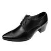 إيطاليا تصميم جودة عالية العلامة التجارية الجديدة أزياء رجالي الدانتيل يصل مدبب تو أوكسفورد اللباس الرسمي أحذية الكوبان كعب جلد الأعمال الحذاء