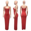 Artı 2x yaz kadın maxi elbise moda düz renkli tek parça elbise tasarımcısı tek parça etek rahat sıska kalça paketi etek 3096