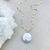 Luckyshine 5pcs / lote Colgantes de perlas de agua dulce naturales Moda para mujer Chapado en oro Collar Fiesta de vacaciones Colgantes de perlas Joyas NUEVO