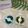 Fluffy Lashes 25mm 3D mink eyelashes with Square Clear Eyelash Packaging Crutely Free Thick Eye Lashes FDshine