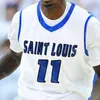 özel ST. Louis Billikens Basketbol Forması NCAA Koleji Goodwin Jimerson Perkins Jacobs Collins Thatch Jr. Bell Jr. Weaver Hughes Reed