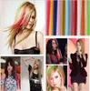 33色のファッションの髪の伸びの女性のための伸びのための伸びの中で長い合成クリップをストレートなヘアピースパーティーのハイライトパンクヘアピース