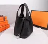 Bolsas de ombro de couro de couro real Bolsas de bolsa de compras Bolsas de designer de bolsas de compras com corpo transversal com bolsa de picotin de trava 001215U