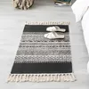 Ethnic style cotton and linen mat vintage plain tapestry study bedroom carpet sofa cushion carpets factory wholesale 60*180 cm