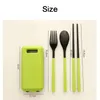 Creative Travel Bestick Set Foldbar Portable Spoon Fork Chopsticks Sets PP Bröllopsfest Bestick Tre-Piece Gifts DH0720