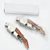 50pcslot Wood Stainless Steel Cork Screw MultiFunction Hippocampal Red Wine Opener Shrimp knife Beer Cap Can Bottle Opener2859566