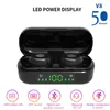 F95 V8 TWS Contrôle tactile Bluetooth 50 Écouteurs LED Affichage LED Wireless Sports Ecoutbuds Headset Power Bank Chargin3219419