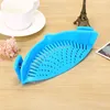 Silicone Colanders Kitchen Clip On Pot Strainer Drainer för dränering av överskott av flytande univers som dränerar pasta vegetabilisk köksredskap