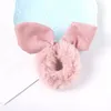 Nuove orecchie di coniglio di peluche Scrunchie Donna Ragazze Elastico per capelli Elastico Accessori Cravatta per capelli Anello per corda Copricapo