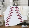 Softball Baseball Coperte Calcio Calcio Tappeto Sherpa Ball Fasce 3D Stampato Inverno Peluche Scialle Divano Divano Tiro Involucri in pile C6694