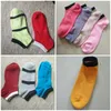 Pink Black Sports Socks Multicolor Ankle Socks Sports Cheerleaders Short Sock Girls Women Cotton Skateboard Sneaker Stockings