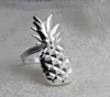 Gold-Silber-Metall-Serviettenring, Ananas-Serviettenhalter für Hochzeits-Serviettendekoration 298U