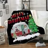 Merry Christmas Blanket Rectangle Plush Throw Blankets Fleece Cloaks Kids Bedding Sheet Cover Thickening Mantle Bedspread 8style GGA2590