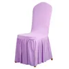 Chair skirt cover Wedding Banquet Chair Protector Slipcover Decor Pleated Skirt Style Chair Covers Elastic Spandex High Quality