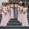 2020 nuovi abiti da damigella d'onore africani vintage per ragazze nere abito da damigella d'onore a sirena in pizzo con cerniera posteriore abito da sposa economico 4657