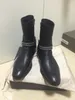 Nueva lista de botas de hombre con cadena y cinturón de piel de vaca de primera capa, cuero genuino, moda de alta calidad, tendencia con cremallera, medias botas con personalidad popular