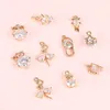 Fashion Zircon Pendant Star Dancing Girl Owl Flip Flops Flowers Goldfish Charms For Jewelry DIY Accessory For Necklace Accessory Supplies