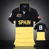 Summer Shirt Sailing Polos Team Race BR Can Ger Spain Country Brand Men Short Sleeve Sports Tshirt Mexico