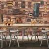 Photo Wallpaper 3D Stereo English Letter Wood Fiber Mural Restaurant Clubs Bar Modern Simple Interior Home Decor Papel De Parede