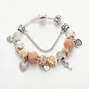 Fashion Charm Pendant Bracelet for Pandora Platinum Heart DIY Beaded Pendant Lady Bracelet with Original Box