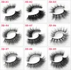 3D lösögonfransar Faux Mink Hår Ögonfransförlängning fransar Silk Protein Lash 81 stil Handgjorda för kvinnor