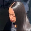2021 фронт человеческих волос парики прямые предварительно сорванные волосянные волосы ребенок kinky 8-30 дюймов бразильский длинный безразличный кружев