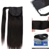 100% Human Remy Hair Wrap Around Ponytail Hair Extensions 100g one piece, free shipping