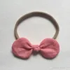 Whole4 Pcslot High Quality Handmade Solid Nylon Headband Bow Headbands For Cute Kids Girls Hair Accessories Headwear Cloth H5967569