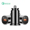 QC3.0 Fast Rapid Quick Charging Car Charger 5V 3A 9V 2A 12V 1.5A Car Chargers Adapter For smart phone gps pc