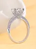 С сертификатом Classic Zirconia Diamond Wedding Weading Rings для женщин 100% 925 сплошное серебряное кольцо Новые украшения для новых украшений YR279