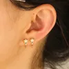 Koreanische 2019 Mode Süße Persönlichkeit Nette Kleine Stern Stud Ohrring für Frauen Mädchen pflastern regenbogen cz Partei Schmuck günstige Großhandel