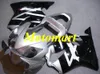 Injectie Mold Fairing Kit voor Honda CBR600F4I 01 02 03 CBR 600 F4I 2001 2002 2003 ABS Silver Black Backings Set + Gifts HJ03