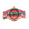 스포츠 키라리나 나무 우드 우 메디라 여성 간단한 보보 Bomboo 색상 방수 브랜드 Reloj Relojes 시계 쿼츠 시계