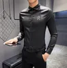 Herbst Männer langes hemd Hip-Hop-shirt 2020 Neue Männliche Hosen Mens Solide Heißer bohrer Strass Fit