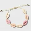 Peinture métal coquille Bracelet arc-en-ciel femmes bracelets plage mode bijoux cadeau