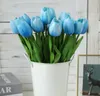 Tulipes en latex bouquet de fleurs artificielles PU fleurs au toucher réel pour la décoration de la maison fleurs décoratives de mariage 15 couleurs option GB1029