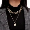 Браслет блокировки в стиле панк для женщин металлический браслет с подвесками для подарочной партии мода ювелирные изделия аксессуары