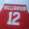 Hot Spartanburg Day School # 12 Zion Williamson maillot de basket collège # 1 maillots brodés