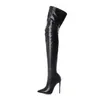 Hot Sale-Fashion Hot Over the knee Boots Stiletto heel Pointed toe Womens Long Stretch Boots Shoes