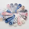 random 5 Pairs/lot Women Socks Color Small Animal Cartoon Pattern Boat Sock for Summer Breathable Casual Girls Funny Fashion
