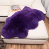 Carpets 100% Real Sheepskin Wool For Living Room Bedroom Area Rug White Fur Warm Shaggy Carpet Super Soft Chair Cover Mat12900