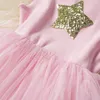 Nouveau design bébé girl039s robe INS vendre enfants039s star gilet princesse tutus jupes enfants sequin boutiques vêtements5306104