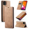 CaseMe Leder-Geldbörsenhüllen für iPhone 15 14 13 Pro Max 12 11 XI XS XR X 8 7 6 Samsung S23 Ultra FE A24 A32 Xiaomi POCO F5 Business Suck Magnetverschluss Vintage Flip-Cover